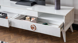 RETRO WHITE WALL UNIT Retro White TV Stand